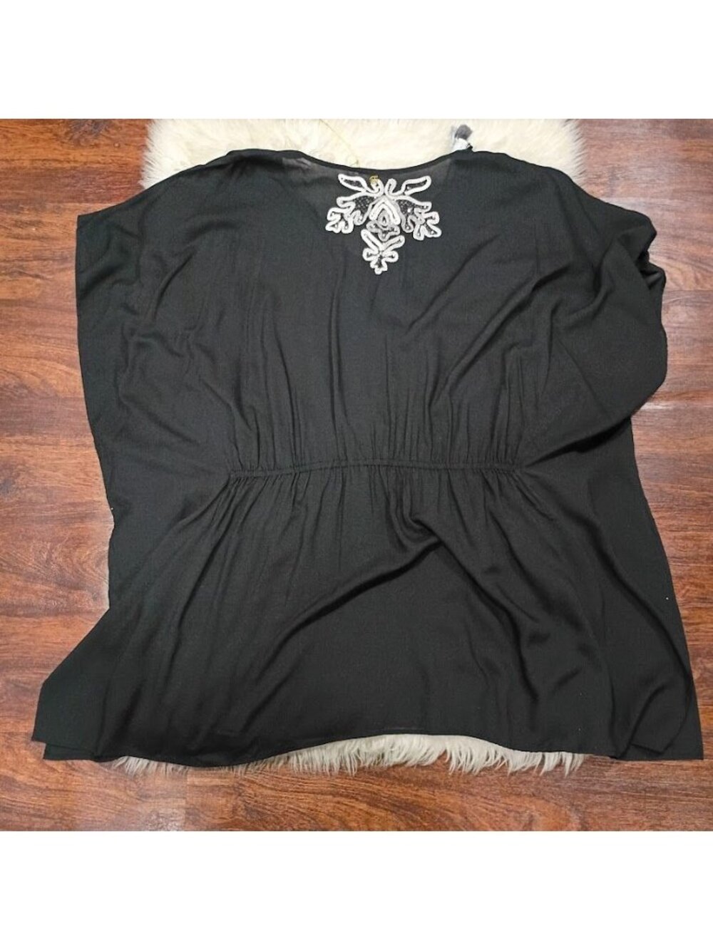 Amita Nathani L Embroidered Coverall Sequins & Drawstring Waist Resort Wear - Picture 7 of 11